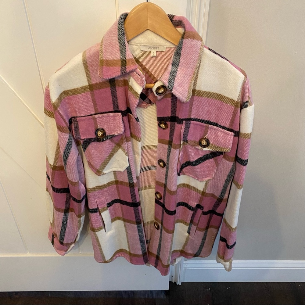 NWOT Veveret Plaid Shacket